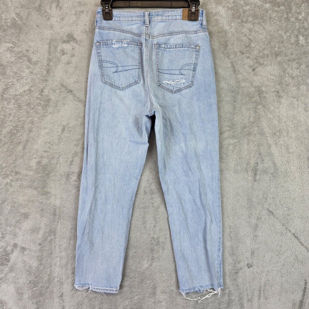American Eagle Outfitters Mom Jeans Womens 00 X-Short High Rise Distressed Denim - Picture 2 of 12